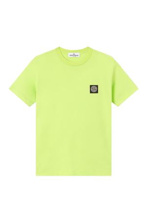 T-shirt in lightweight lime green cotton jersey STONE ISLAND KIDS | L1S162100002S0047V005F